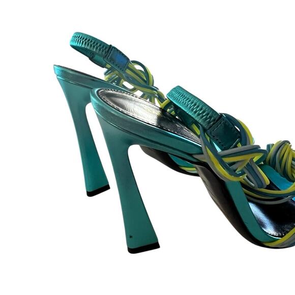 Saint Laurent Pool 105  Multi Strap High Heel Slingback Sandals EU 36 US 6 - Picture 5 of 13